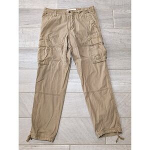 Old Navy 94 Cargo Workwear Pants Men 34x34 (34x32) Khaki Utility Gorpcore Hiking